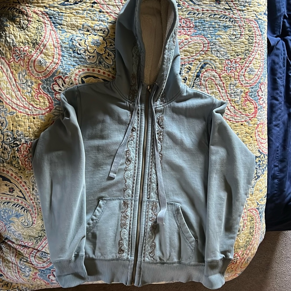 Circa 2010 zip up Sherpa sweat shirt jacket